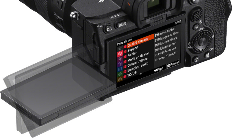 Écran orientable et nouveaux menus de l'Alpha 7IV