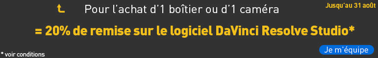 -20% sur Da Vinci Resolve Studio