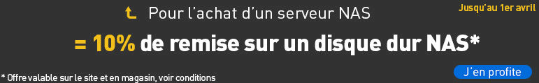 -10% sur un disque dur NAS pour l\'achat d\'un serveur NAS