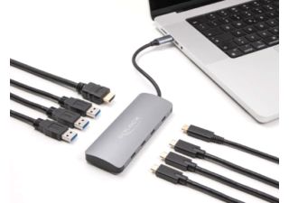 Delock 64323 Hub USB-C 7P 10Gbps HDMI PD 90W