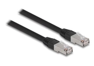 Delock Câble de réseau RJ45 Cat.6A S/FTP PE extérieur 20 m noir