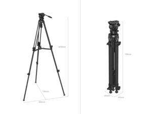 Smallrig  4685 Kit de trépied vidéo léger en fibre de carbone AD-50