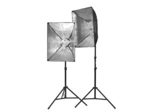 Caruba kit de 2 éclairages LED 8 x 25W avec trépieds inclus