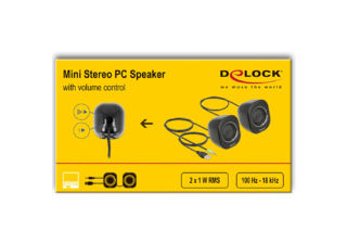 Delock haut-parleurs stéréo mini jack 3.5 mm et alimentation USB