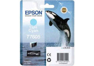 Epson T7605 Encre Cyan Grand contenant Clair 25.9ml