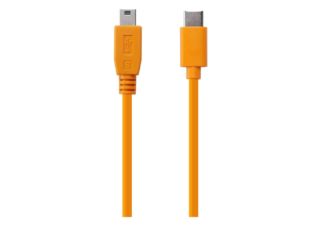 Tether Tools Air Direct Câble USB-C vers USB 2.0 Mini 0,22m orange