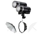 Godox kit 2x AD300 pro + 2 parapluies (UBL-085S + UBL-085T) + softbox AD-S60S + sac