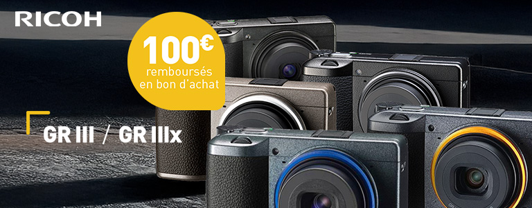 Ricoh GRIII et GRIIIx : 100 euros remboursés Ricoh GRIII et GRIIIx : 100 euros remboursés